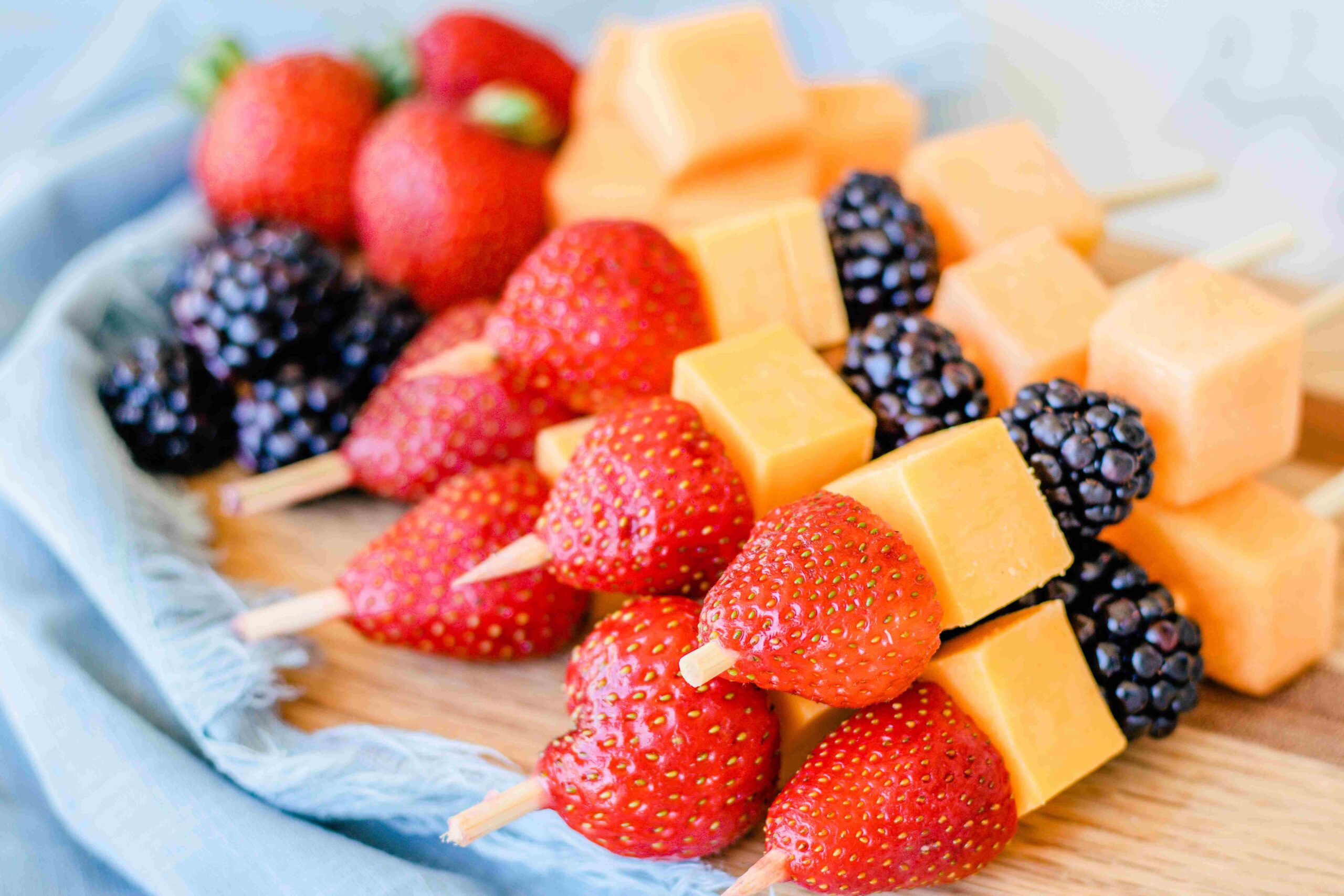 Fruit and Cheese Kebabs - Common Threads