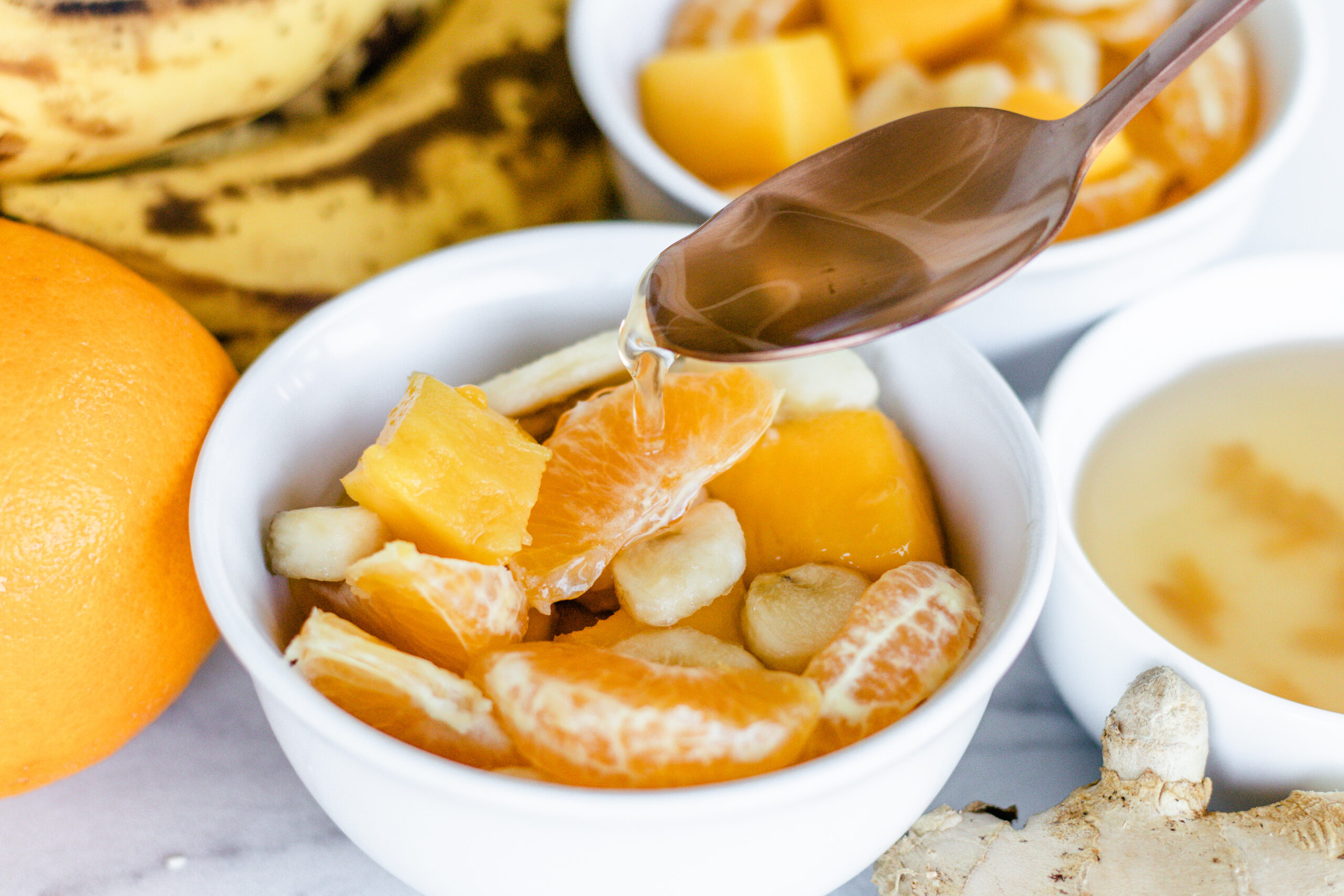 Tropical Fruit Salad in Ginger Syrup - Common Threads