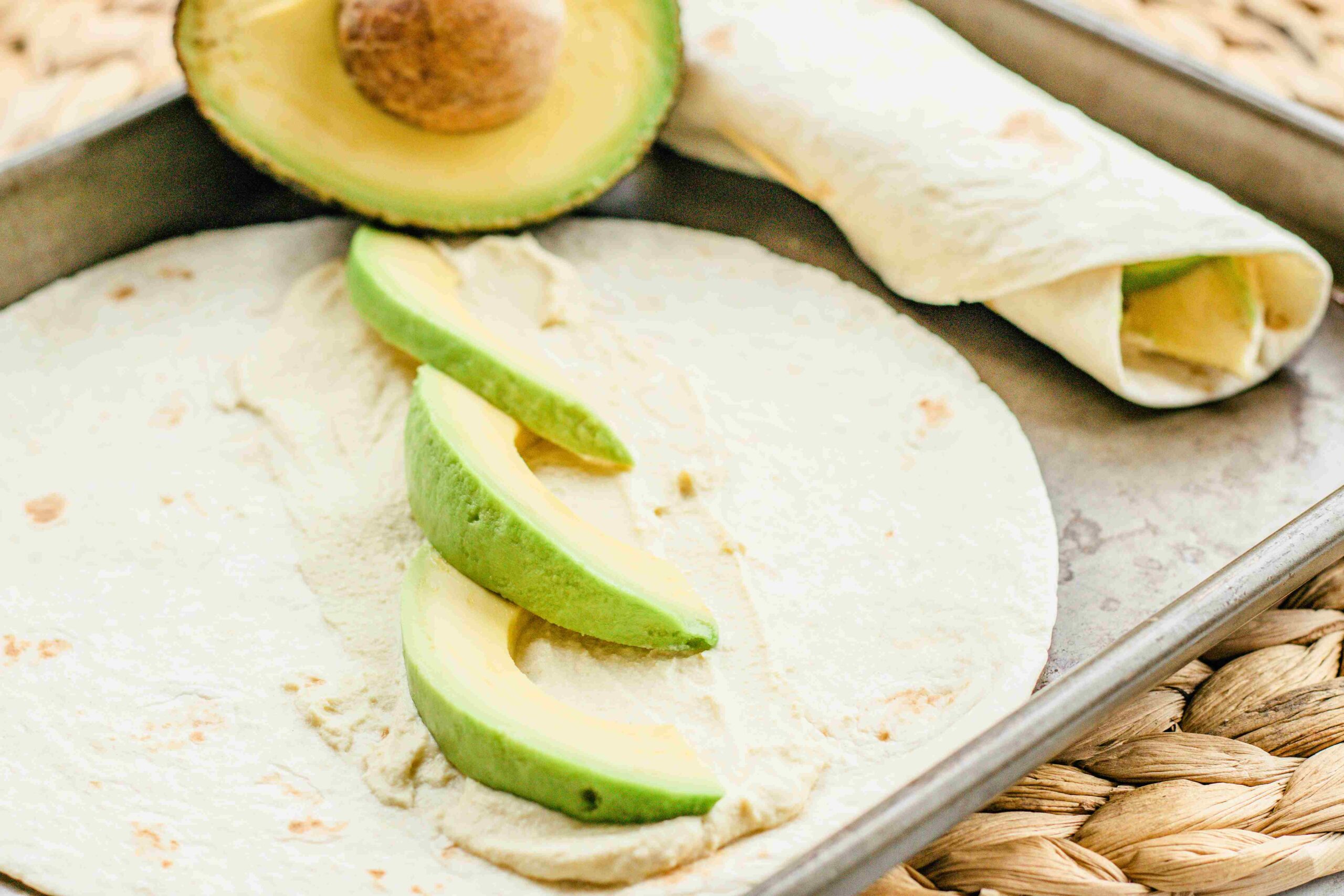 Baked Avocado Hummus Taquitos - Common Threads